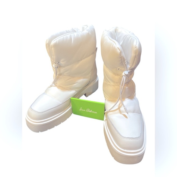 Sam Edelman Boots Lakyn White Quilted Ankle Booties Size 9 - Picture 1 of 8